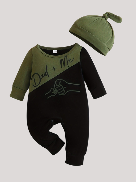 DADDY & ME Print Long Sleeve Sweatshirt & Trousers Set