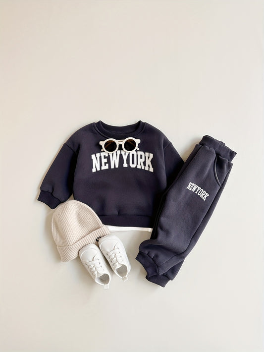 New York Two-piece Long-sleeved Sweatshirt and trousers