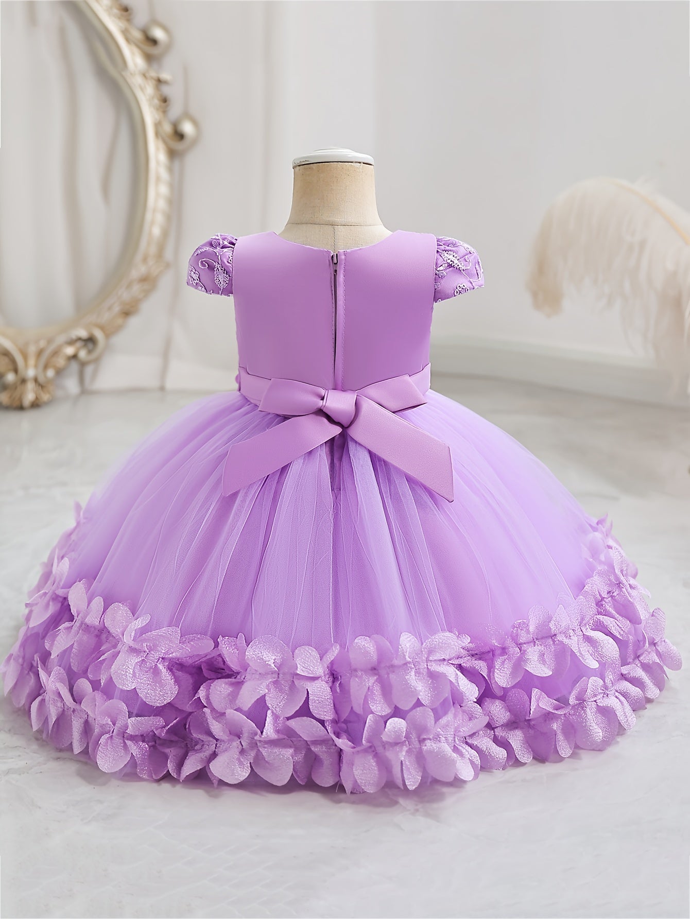 Cute Baby Girls Kids Performance Dress, Lace Princess Dress, Holiday Puffy Skirt Gauze Dress, One Year Old Birthday Dress, Performance Clothes