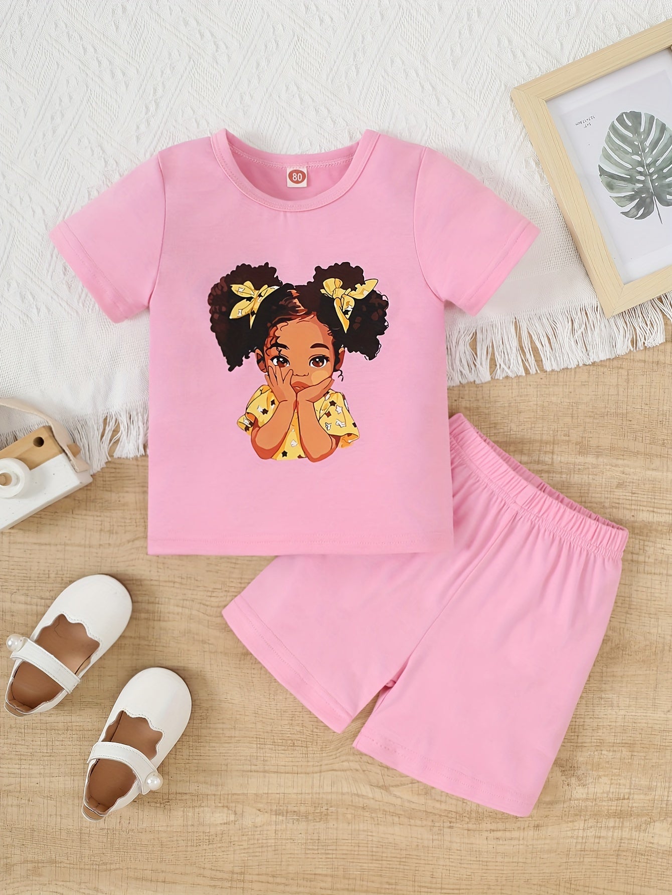 Adorable Cartoon Doll Summer Outfit for Girls