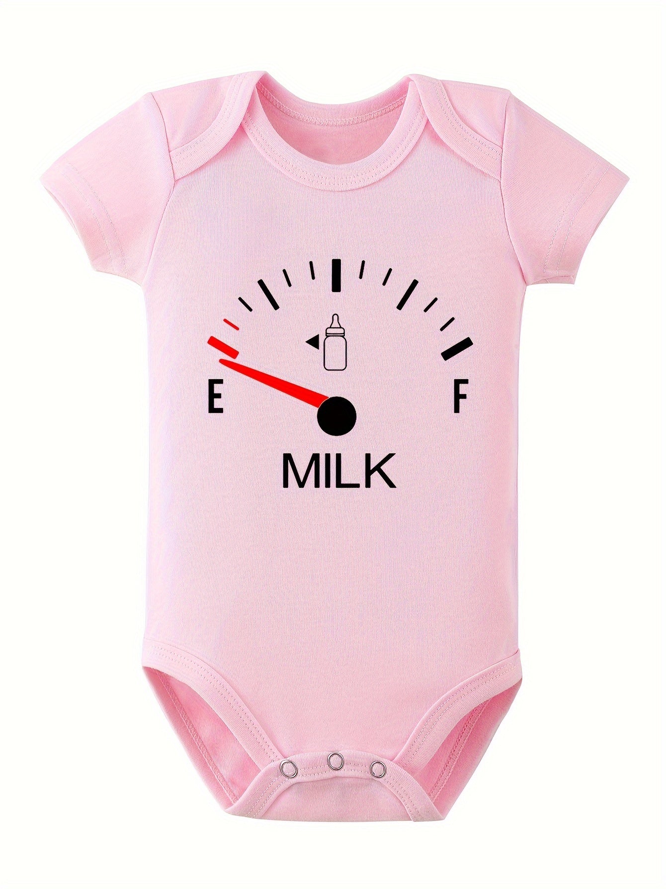 Cute Milk Countdown Print Pure Cotton Romper