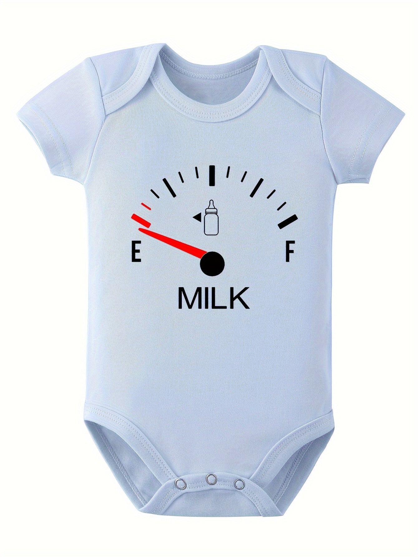 Cute Milk Countdown Print Pure Cotton Romper