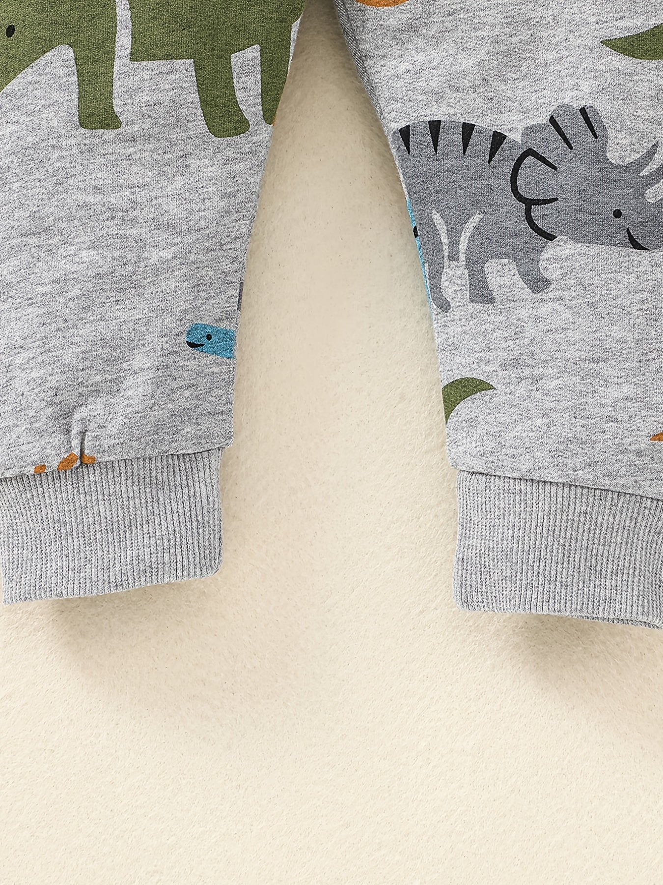 Boys Dinosaur Print Pullover Hoodie + Pants Outdoor Set Outfit Baby outdoor clothes