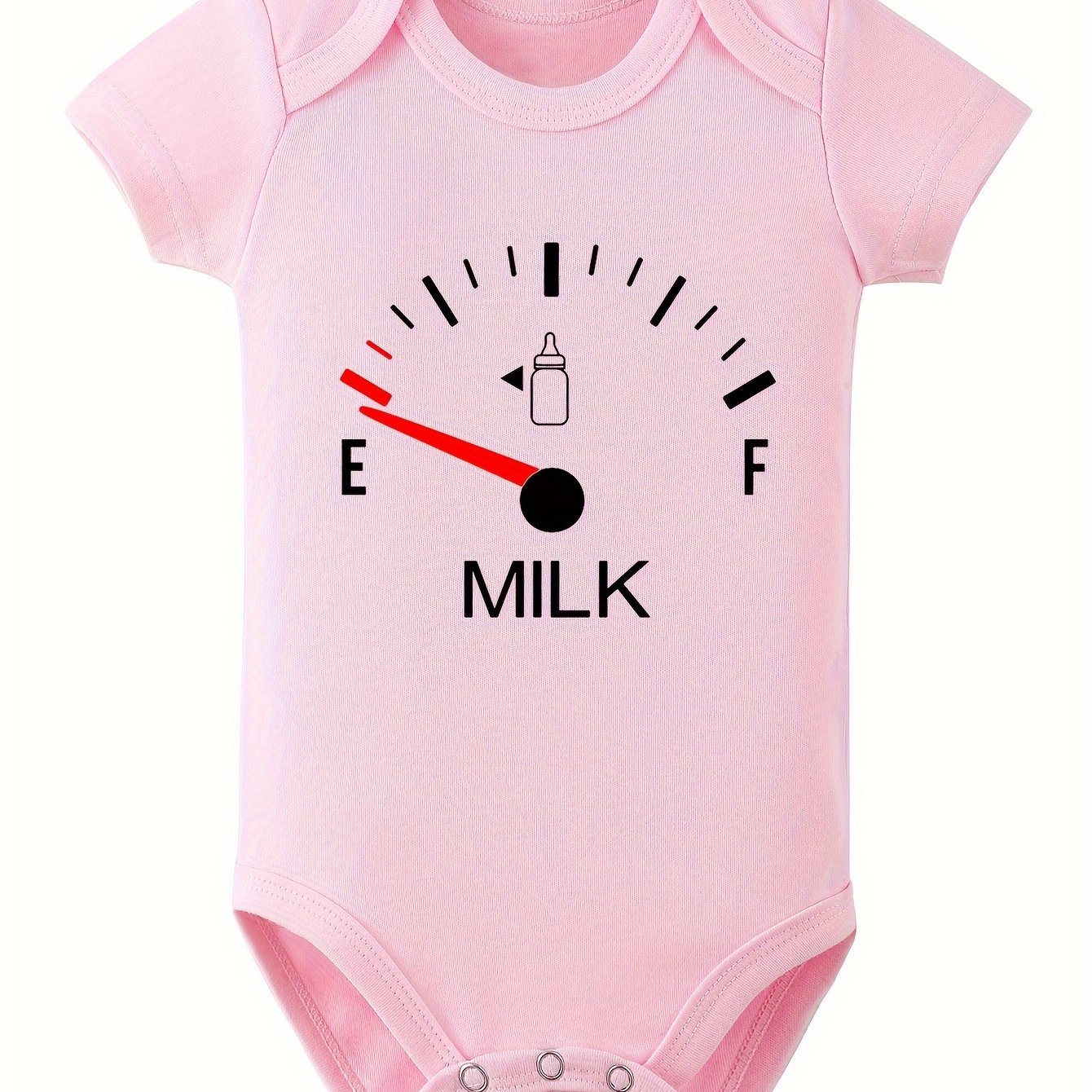 Cute Milk Countdown Print Pure Cotton Romper