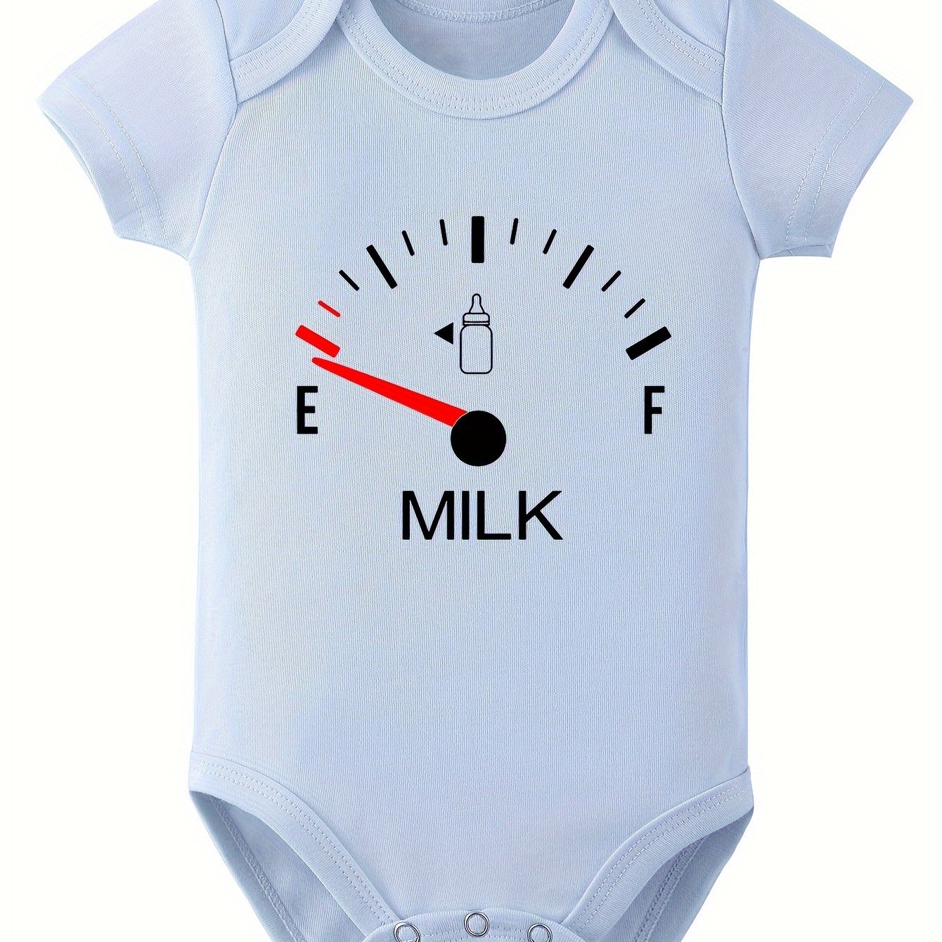 Cute Milk Countdown Print Pure Cotton Romper